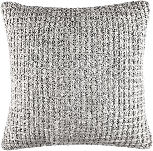 Amazon Com Nautica Basic Gray Knit 16 Inch Decorative Pillow 16