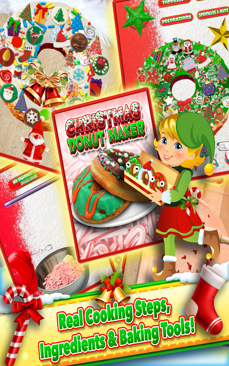 Santa Christmas Dessert Bake Shop - Make and Cook Holiday Cake Pops, Xmas Cookies, Chocolate Cake, Donuts, Cupcakes, Ice Cream and Frozen Popsicles