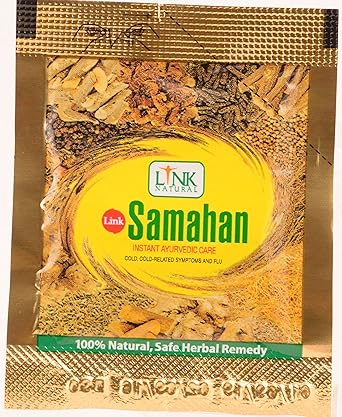 60x (6x 10x 4g) Samahan – ayurvedisches Kräuter-Instantgetränk aus Sri Lanka. Zur Behandlung von Grippe und Erkältungen. Unte