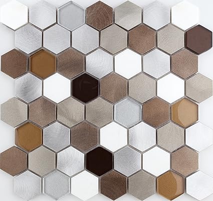 Amazon Com Aluminum Mosaic Tiles Stone Tile Matel Glass Tiles