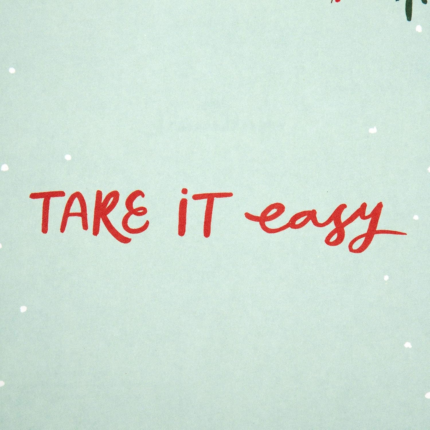 Hallmark State of Kind Christmas Card - Contemporary Be Kind To Yourself Design, Green & Red, 17.3 cm by 11.9 cm - Image 5