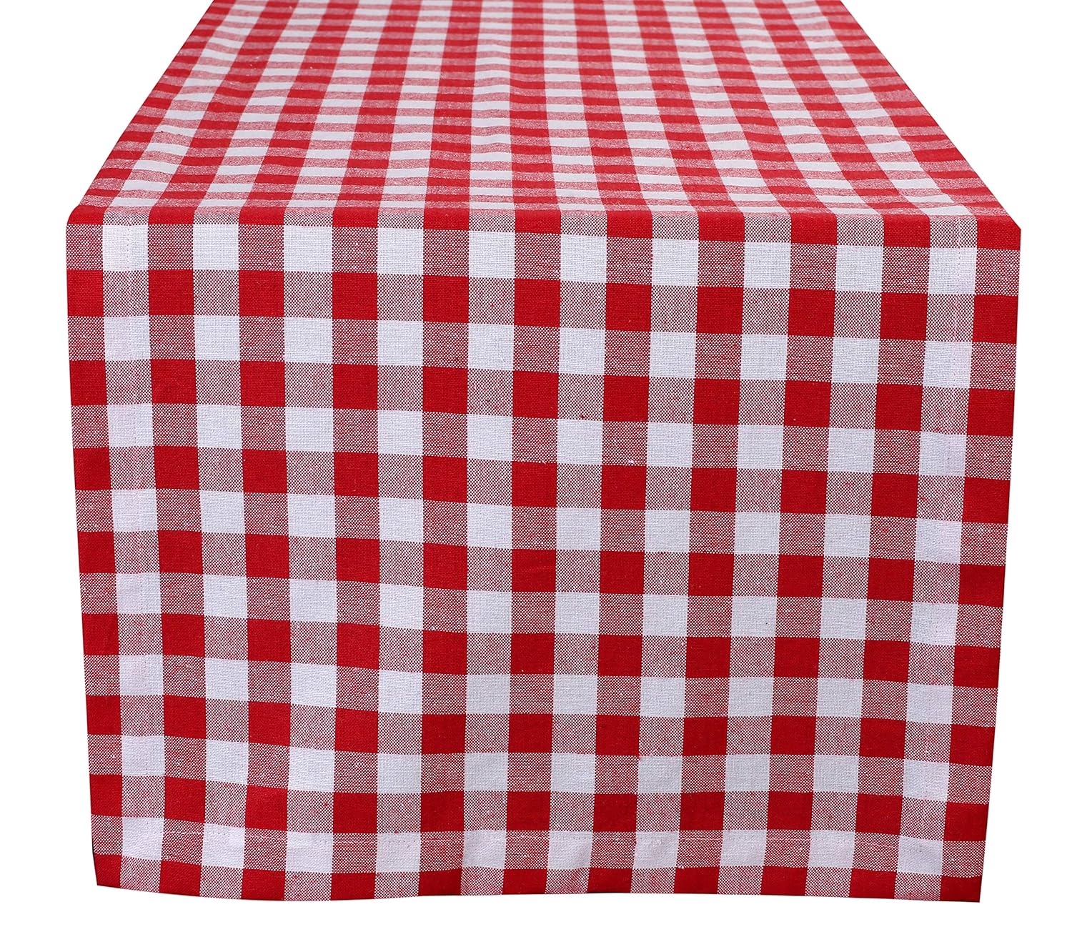 Best red checkered table runner