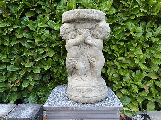 Steinfigur Saule Mit Putten Steinguss Fur Haus Und Garten Amazon De Garten