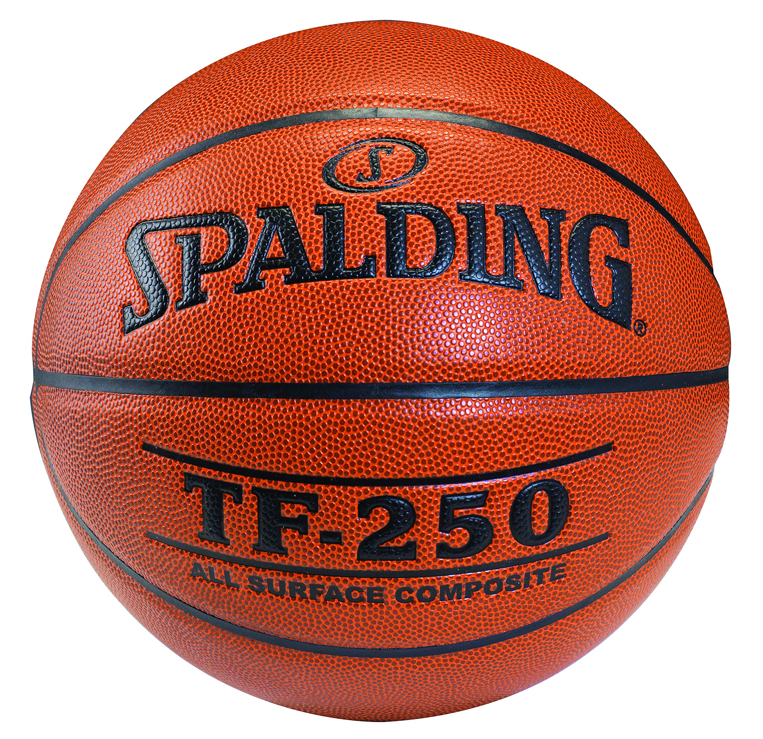 SPALDING TF-250 Rubber Basketball (Brick Brown, Size: 7)