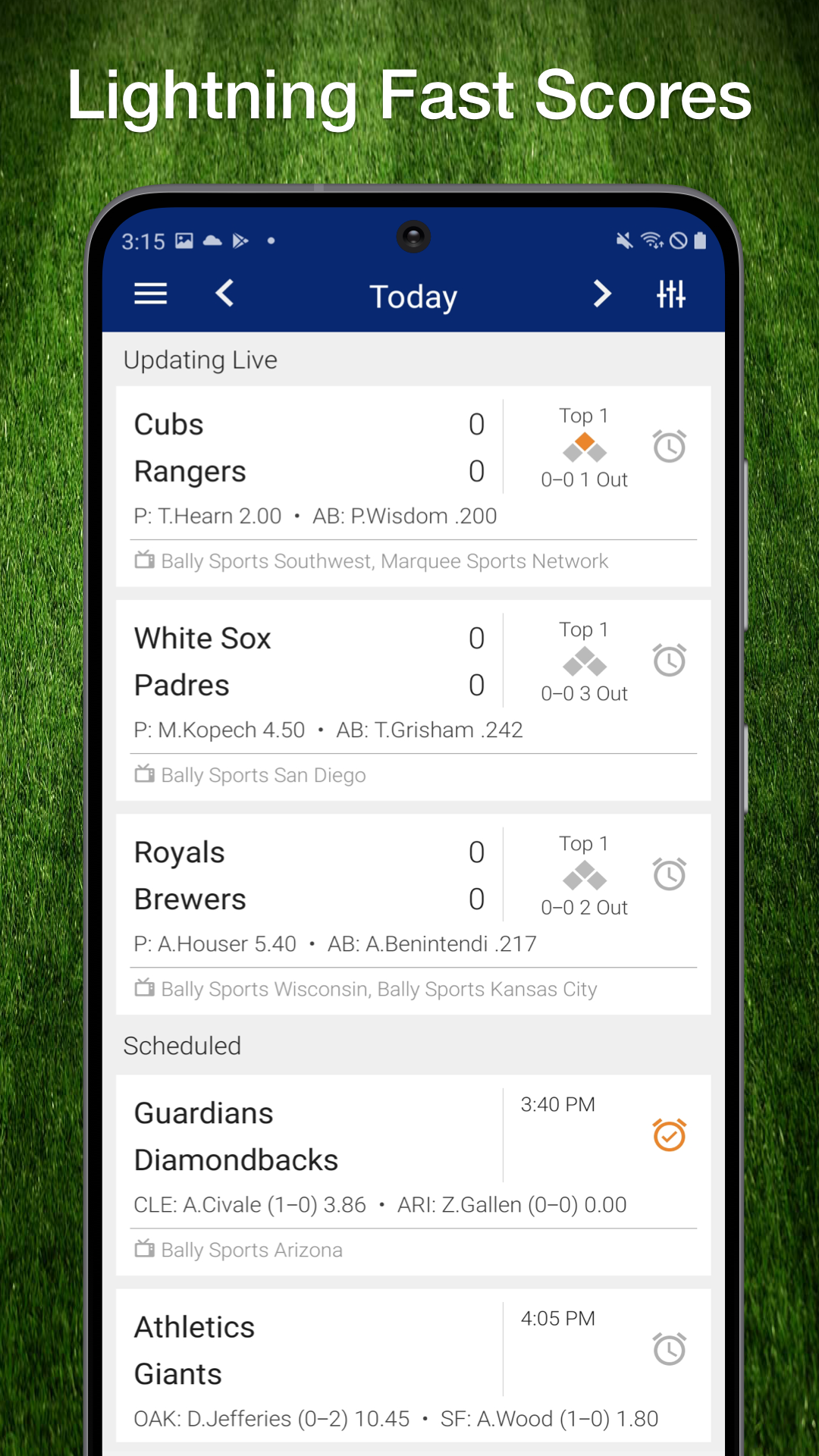 Scores App MLB Baseball Live Scores, Stats, &