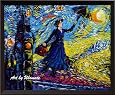 Uhomate Sailor Moon Van Gogh Starry Night Poster Print - 8x10 Inch, Canvas Wall Art, Unframed - View #4