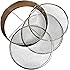 4pc Soil Sieve Set, 12" diameter - Stainless Steel Frame Three Interchangeable Sieves With Varying Mesh Sizes Grade - Mix Soil Filter Large Debris Replacement Screens Available Great for Bonsai