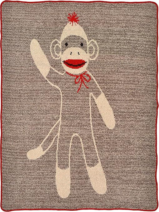 sock monkey blanket