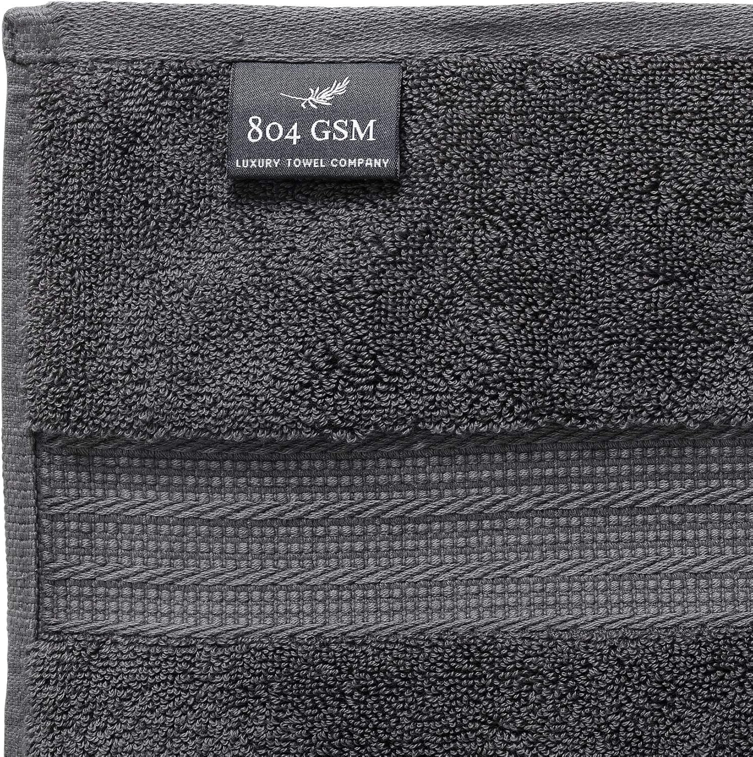 804 GSM 6 Piece Towels Set, 100% Cotton, Premium Hotel & Spa Quality, Highly Absorbent, 2 Bath Towels 27” x 54”, 2 Hand Towel 16” x 28” and 2 Wash Cloth 12” x 12”. Charcoal Color: Kitchen & Dining