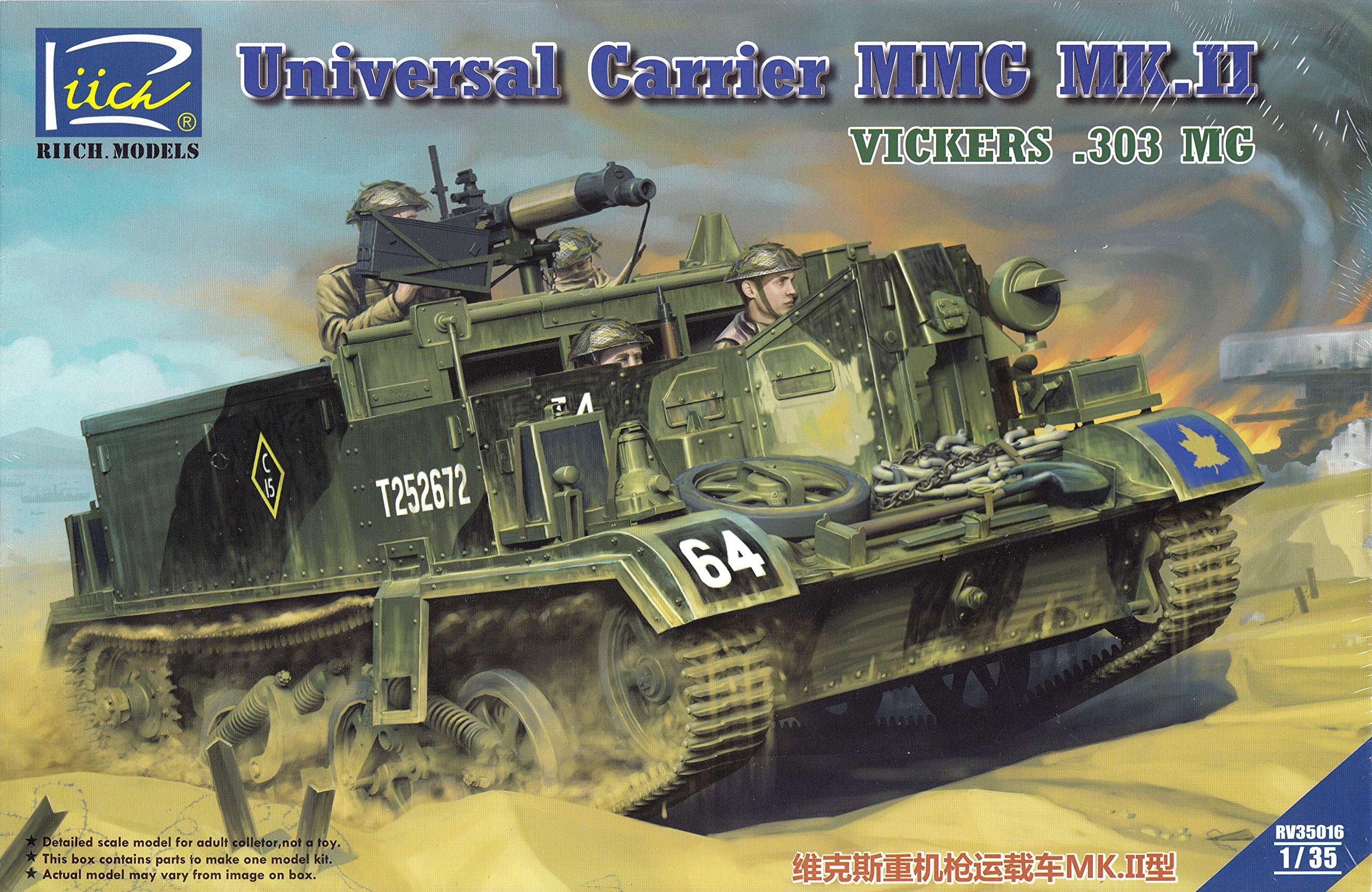 Riich Models RV35016 Model Kit Universal Carrier, Mmg Mk.II (.303 Vickers Mmg Carrier),