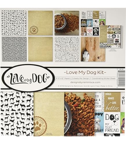 Reminisce Paw-200 Kit Scrapbook 'Pawprints On My Heart' – Album Da 12x12, Senza Acidi, Made In USA