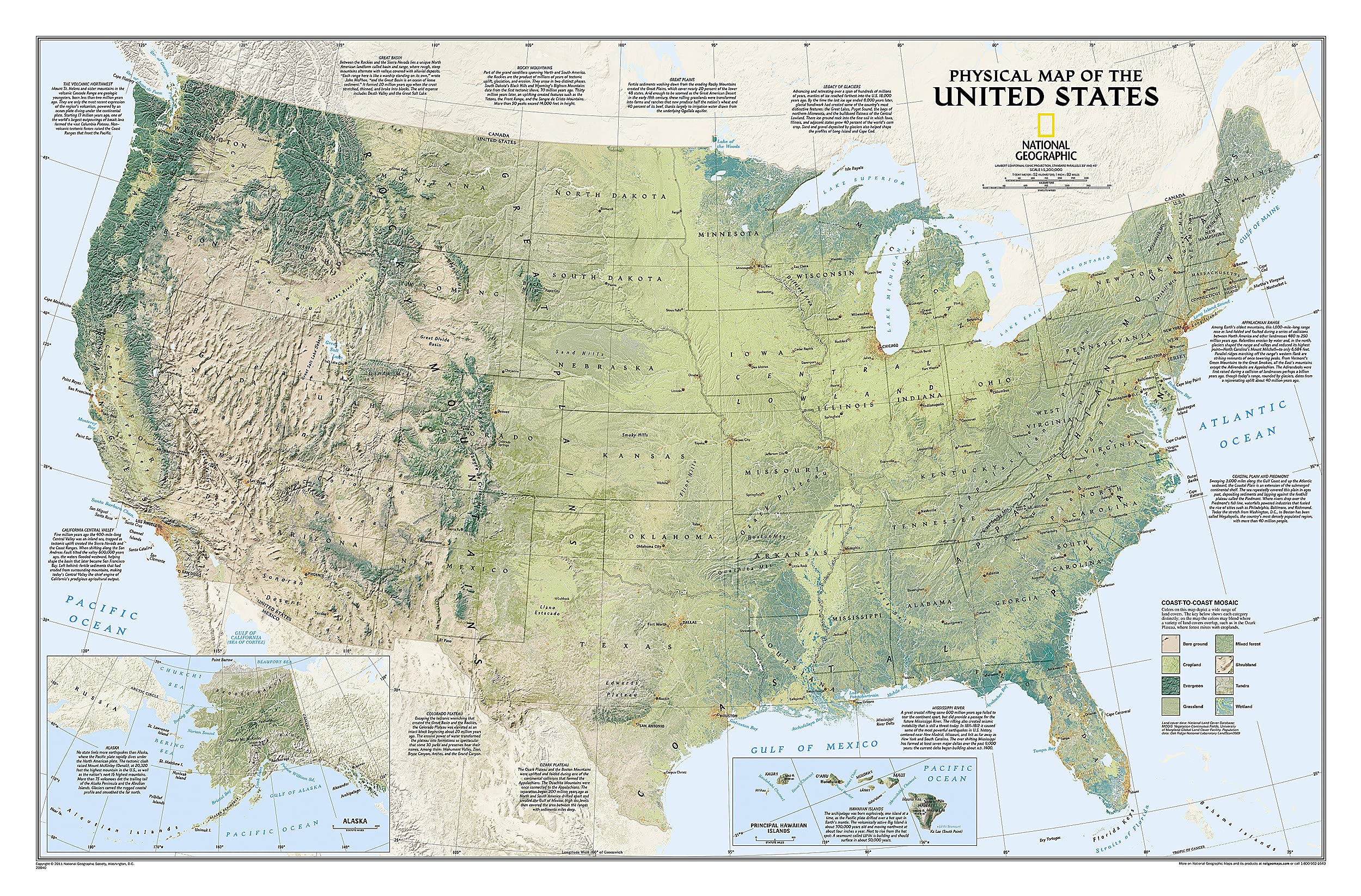 Geographical Map Of United States Of America National Geographic: United States Physical Wall Map - Laminated (38.25 X  25.25 Inches) (National Geographic Reference Map): National Geographic Maps:  0749717101302: Books: Amazon.com