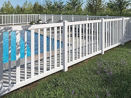 Amazon Com Wambam Fence Bl19103 Sturbridge Vinyl Fence 4 Tall By 6 Wide White Garden Outdoor