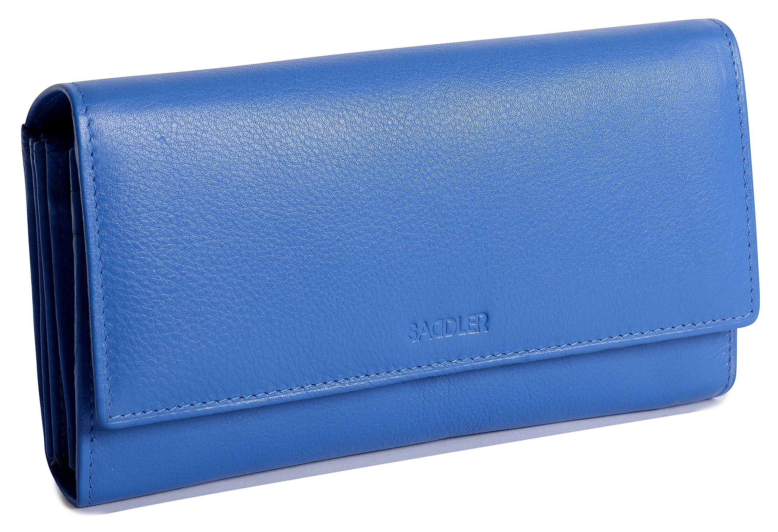 SADDLER "Grace Purse โ RFID Protected Real Leather Large Wallet with 7 Card Slots, ID Window, Slip Pockets & Secure Zip Compartment โ Spacious Everyday Purse for Women - Gift Boxed โ image 1