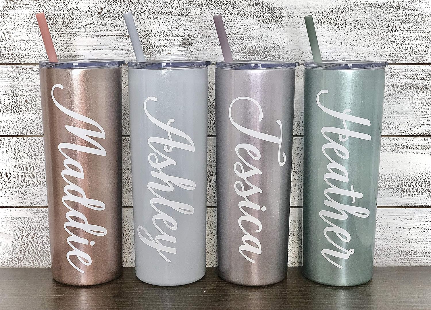 personalized tumbler with straw