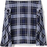 Lands' End School Uniform Girls Side Pleat Plaid Skort Above Knee