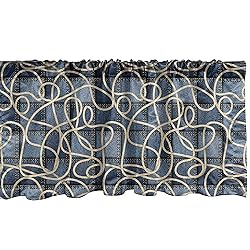 Ambesonne Nautical Window Valance, Various Patches