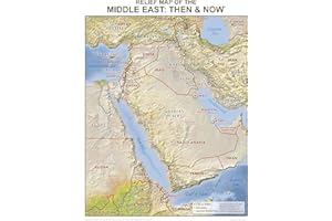 Relief Map of the Middle East: Then and Now Wall Chart