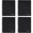 Cambridge Business Notebook with Pocket, Hardbound, 8-1/4 x 11 Inches, Black, Pack of 4 (06100)