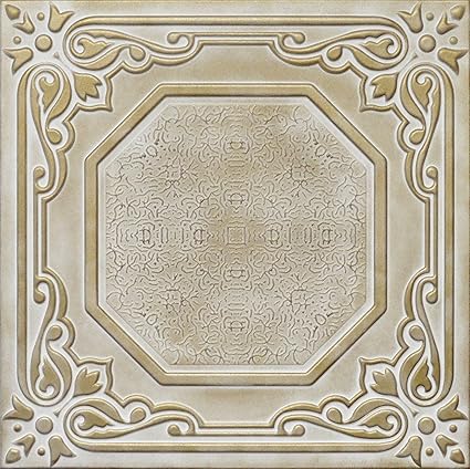 Amazon Com R32 White Brass 20x20 Amazing Styrofoam Tin Look