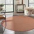 Nourison Positano Indoor/Outdoor Terracotta 6' x Round Area Rug, Easy Cleaning, Non Shedding, Bed Room, Living Room, Dining Room, Backyard, Deck, Patio (6 Round)