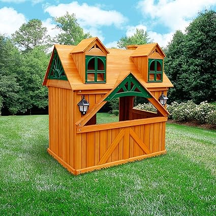Amazon Com Gorilla Playsets 01 3036 G Malibu Playhouse Wooden