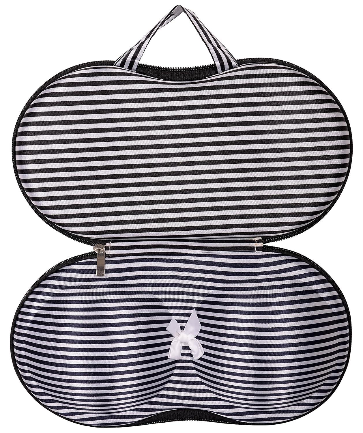 packnbuy bra travel organizer zip case for drawer suitcases black white