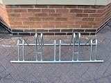 BWT Bison 5 Section Dual Height Cycle Rack Bike Storage Zinc Plated 131cm view 2