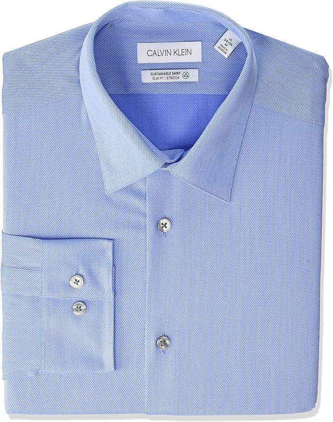 calvin klein slim fit white dress shirt