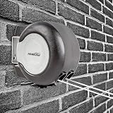 HomRush 30m Retractable Clothes Line, Heavy Duty Wall Mounted, 2 x 15m view 8