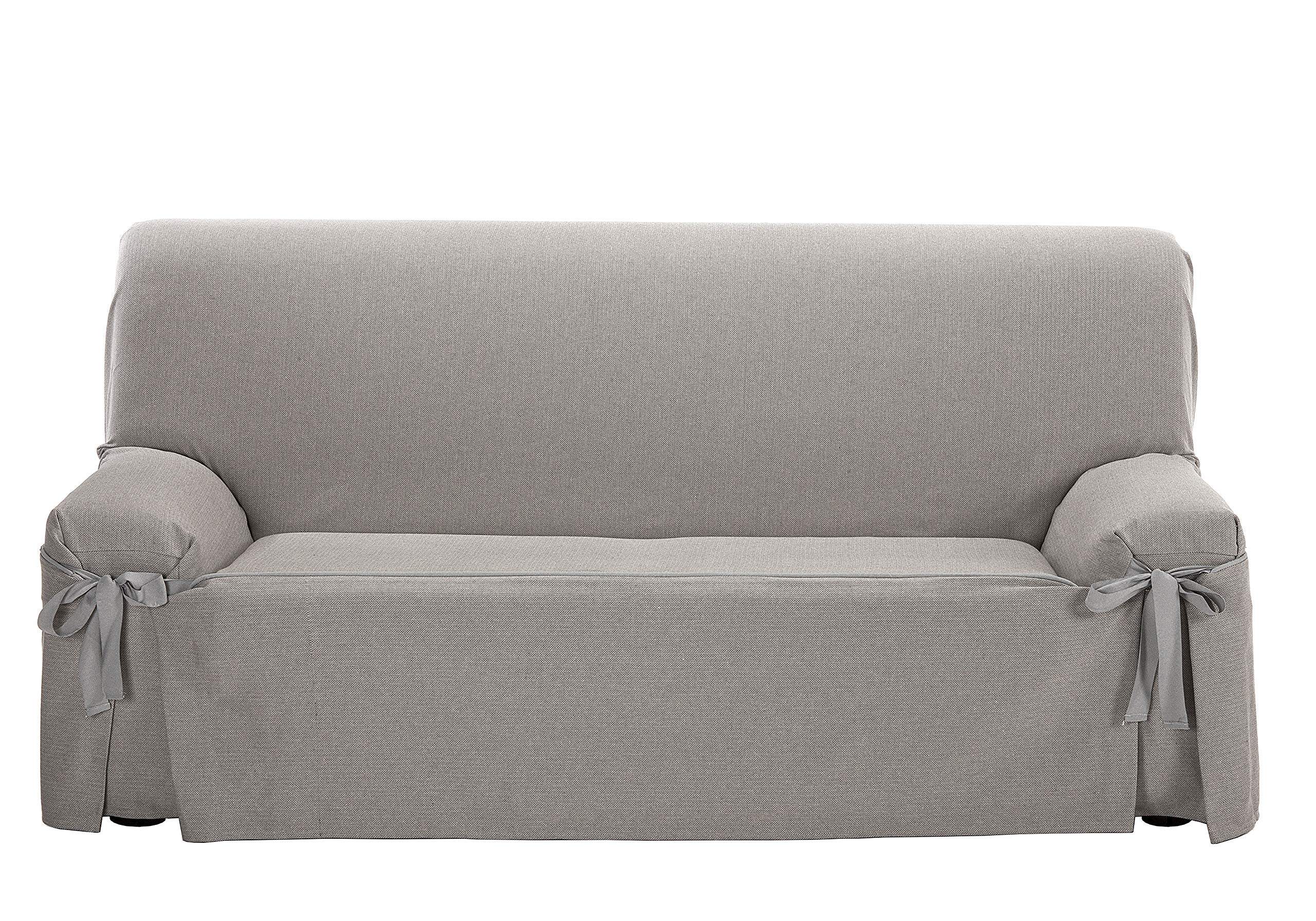 Martina Home Riga Sofa Cover Ties 2 Seats grey