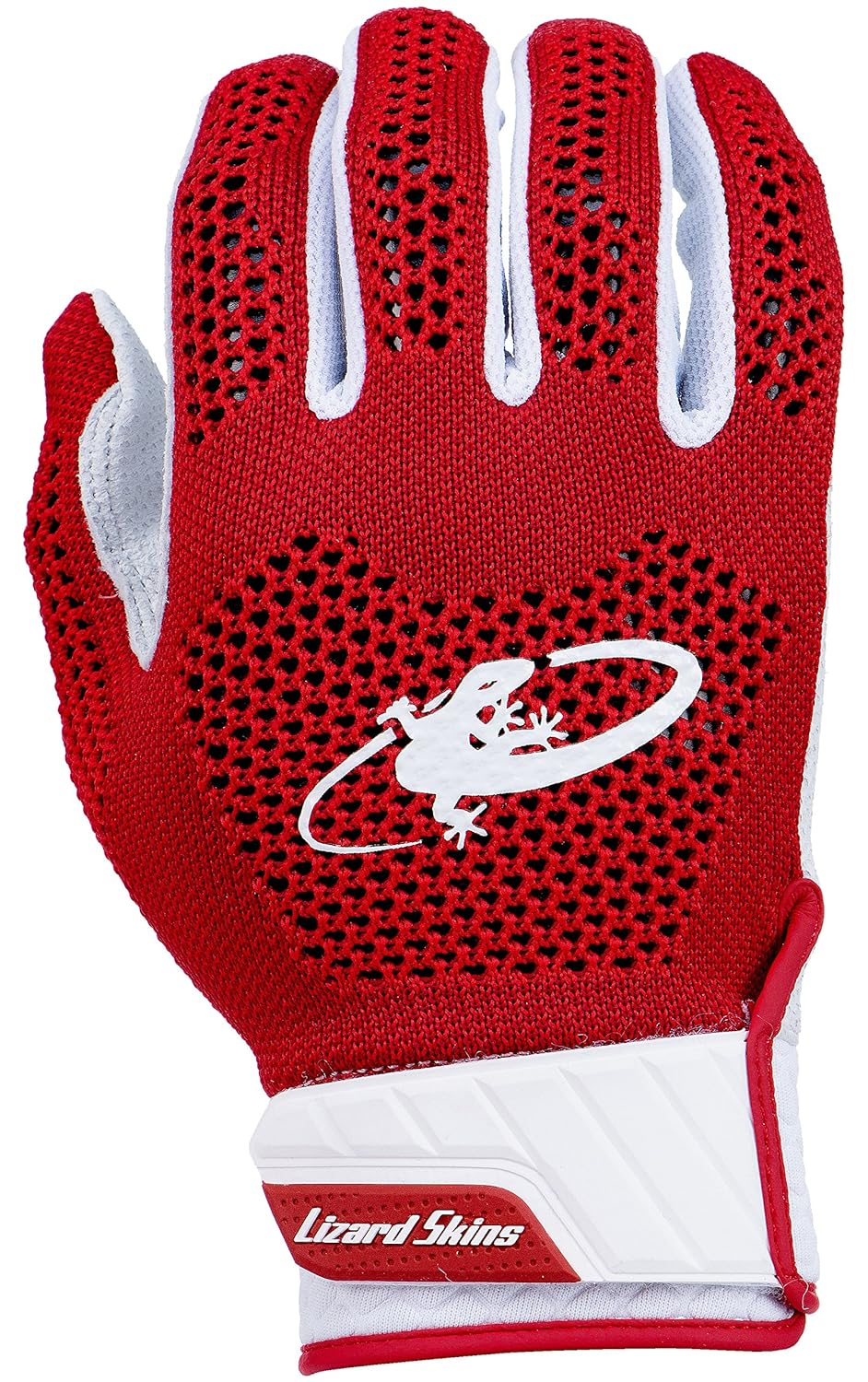 Bs8x レッド Skins Proニット大人用バッティンググローブ Lizard Medium Medium レッド 手袋グローブ 正規 取扱店 Rumble Media