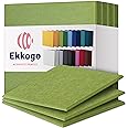 Ekkogo Acoustic Panels 12-Pack Soundproof Wall 12"X12"X0.4" - High Density Sound Dampening [Gin Green Square]