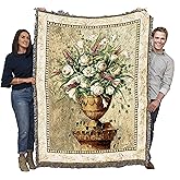 Pure Country Weavers Spring Blossoms Blanket by Welby - Garden Floral Gift Tapestry Throw Woven from Cotton - Made in The USA (72x54)