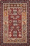 Momeni Rugs Tangier Collection, 100% Wool Hand Tufted Tip Sheared Transitional Area Rug, 9'6" x 13'6", Red