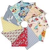 Craftido -25 Options- 100% Cotton Quilting Fabric Bundles 10pcs Fat Quarters 18”x21”-Medium Weight 5.2 oz- Soft Cotton for Quilting, Sewing Project, Patchwork, DIY Crafts – Japanese Style