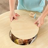 KidKraft Round Wooden Storage Table with 2 Chairs - Kids Furniture Set view 3