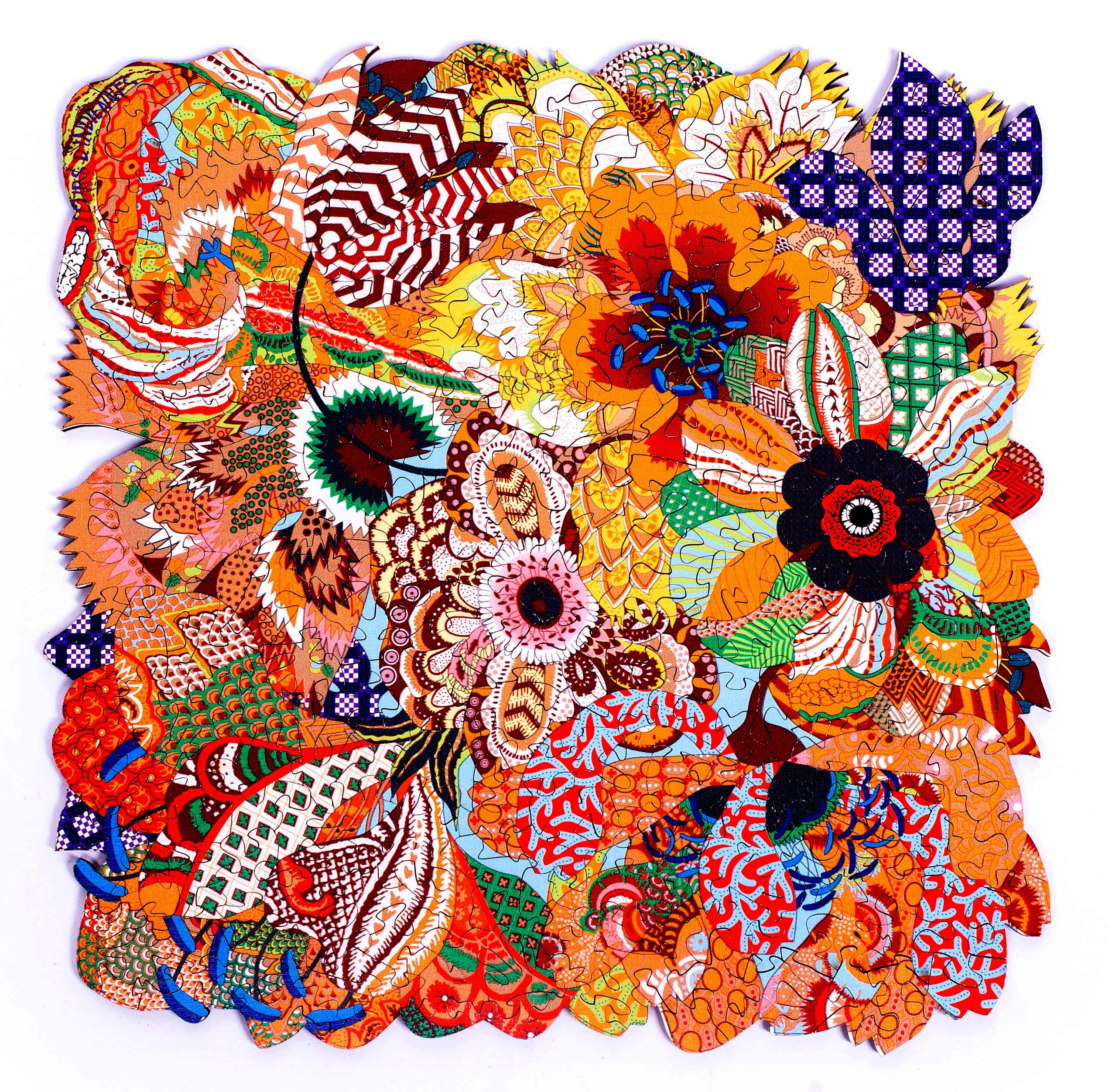 HARTMAZE Wooden Jigsaw Puzzles-Flowers Fury Blossom in Beauty and Fascination 246 Truly Unique Pieces Small Square Shape-Best Choice for Adults and 14 Years Age up Teens.