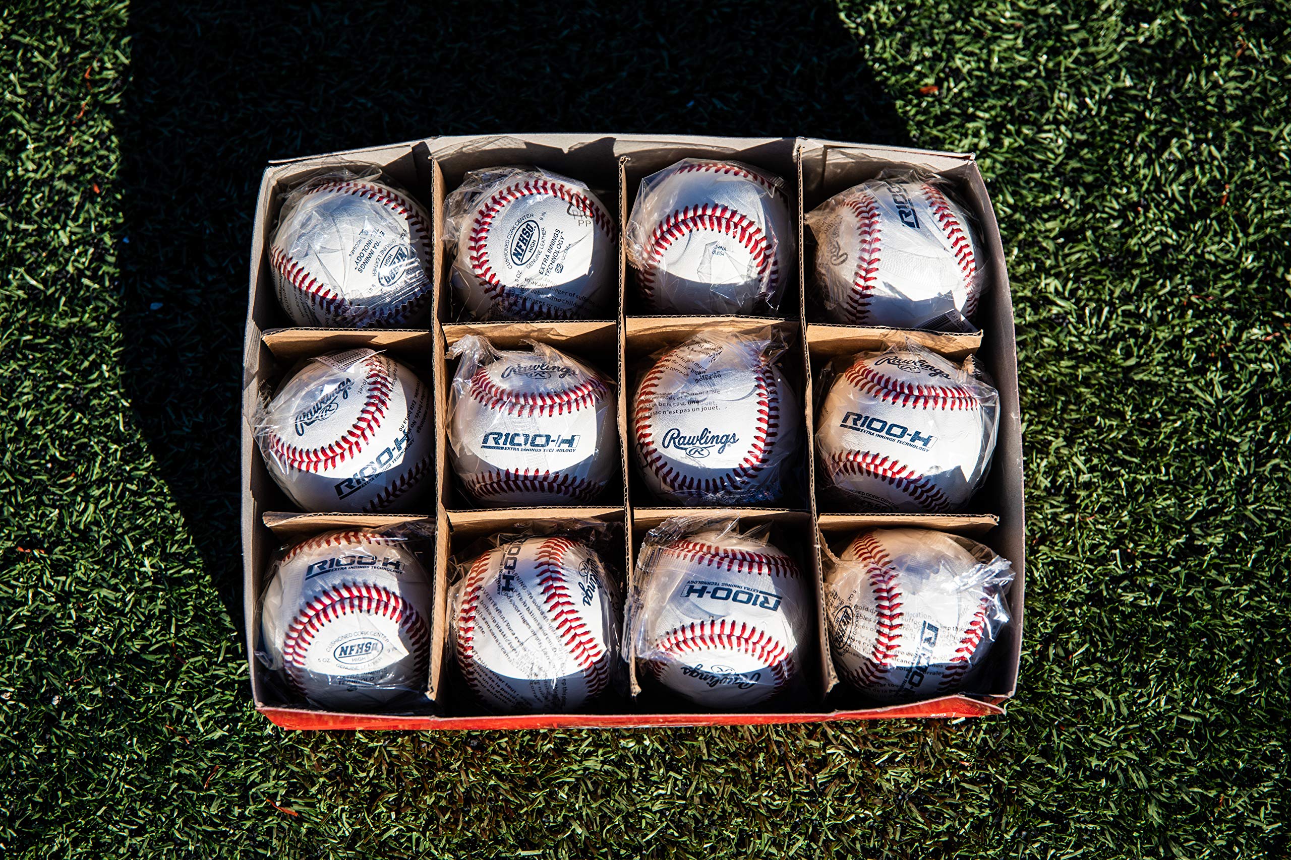 Rawlings | NFHS NOCSAE High School Baseballs | 12 Count | R100-H1 / R100-H2 / R100-H3 / RNF Options