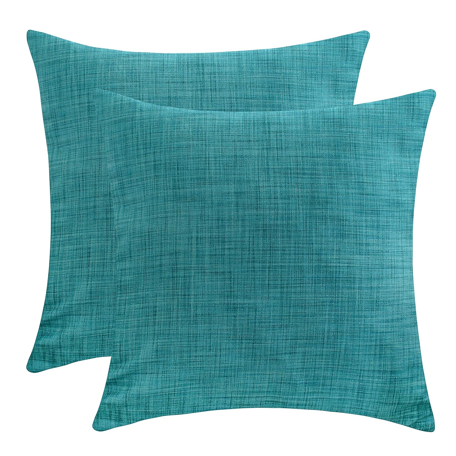 The White Petals Teal Euro Pillow Covers for Bed (26x26