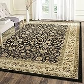 SAFAVIEH Lyndhurst Collection Area Rug - 8' x 11', Black & Ivory, Traditional Oriental Design, Non-Shedding & Easy Care, Idea