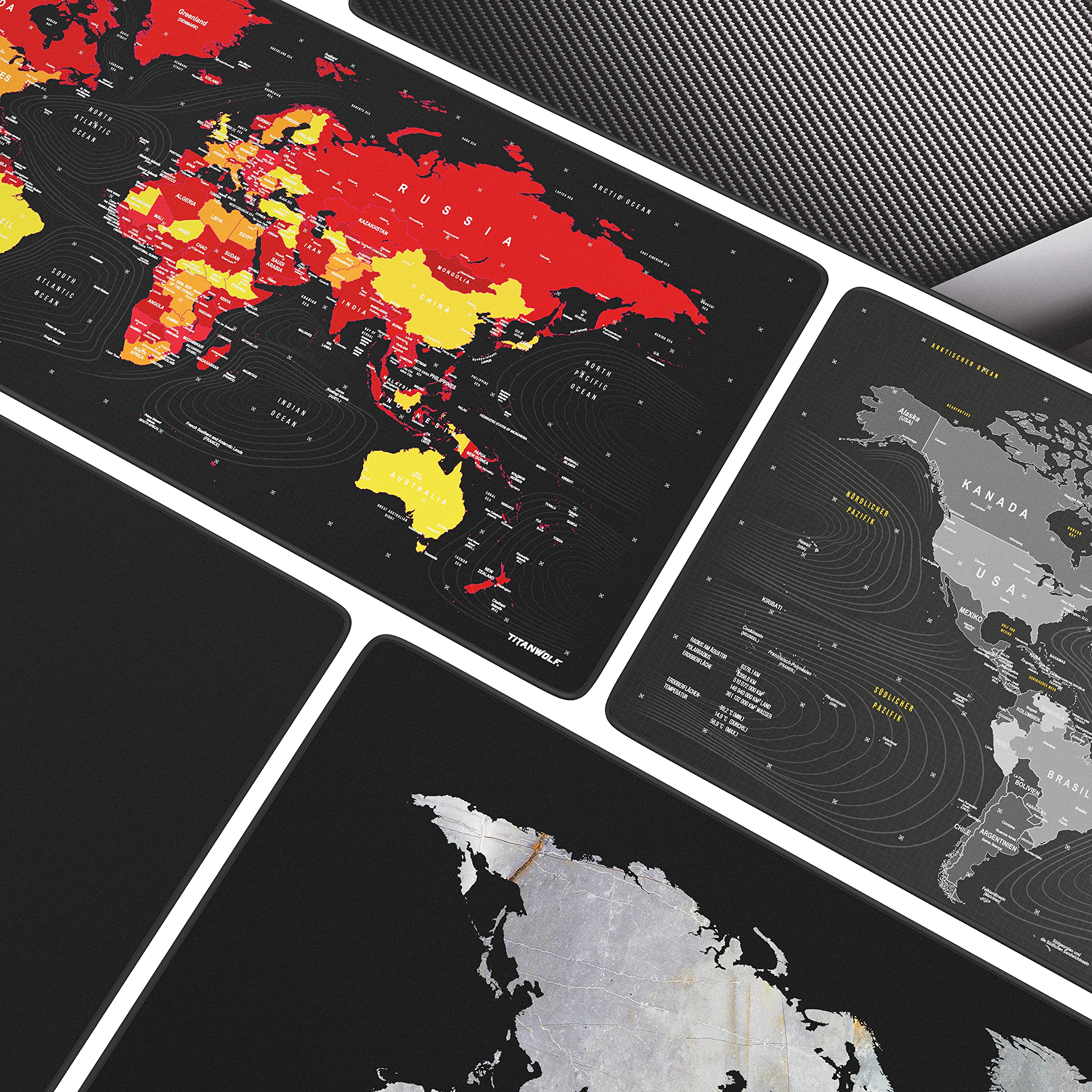 TITANWOLF - XXL Speed Gaming Mauspad Titanwolf Schwarz 900 x 400mm - XXL Mousepad - Tischunterlage Large Size - verbessert Präzision und Geschwindigkeit 7