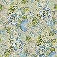 Stitch & Sparkle 100% Cotton Duck 45" Width Pop Flower Print Azure Color Sewing Fabric by The Yard D032G0701