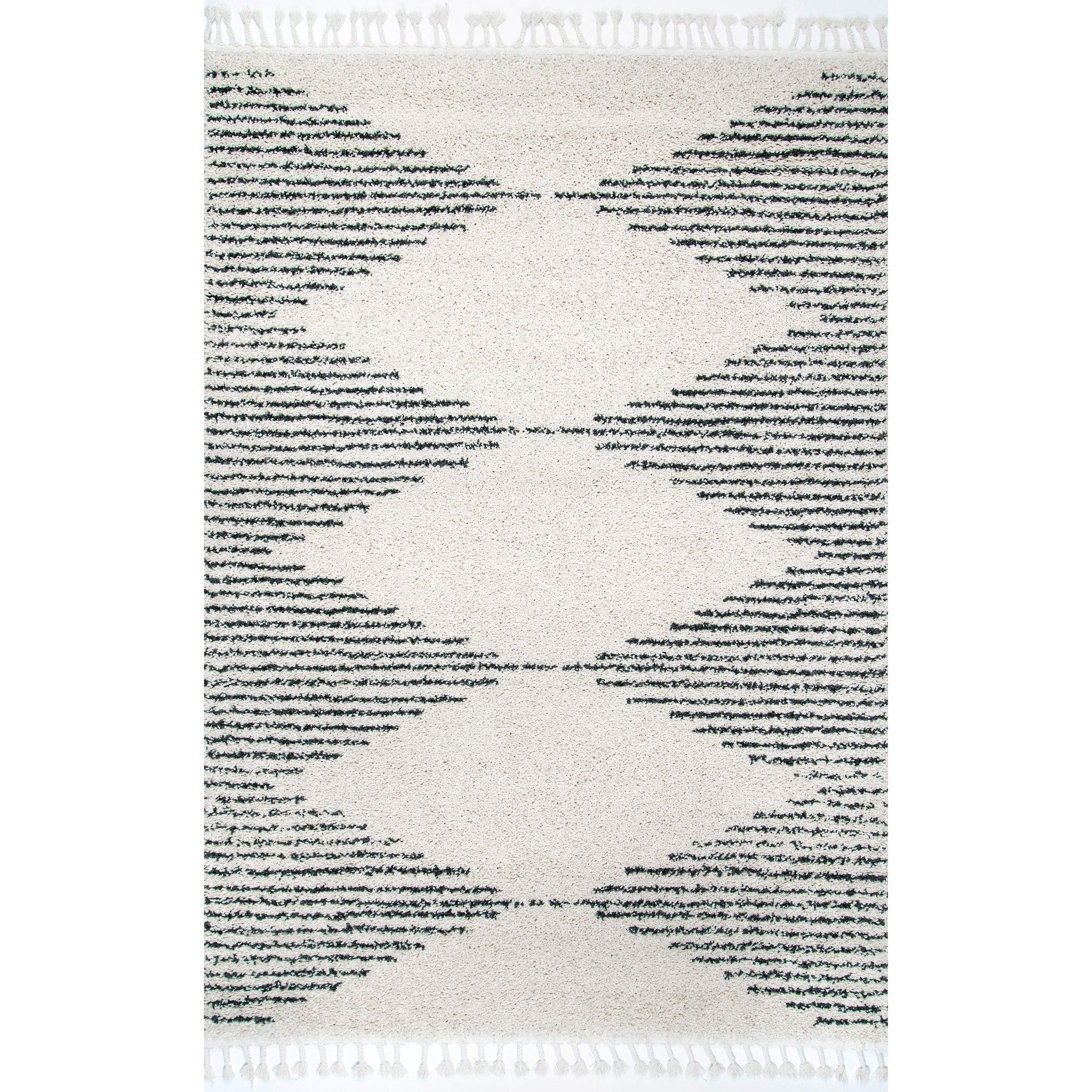 nuLOOM Bria Moroccan Shag Rug, 4' x 6', Off White