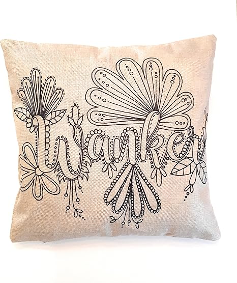 Wanker Colour Your Own Pillow Funny Decorative Pillow Woven