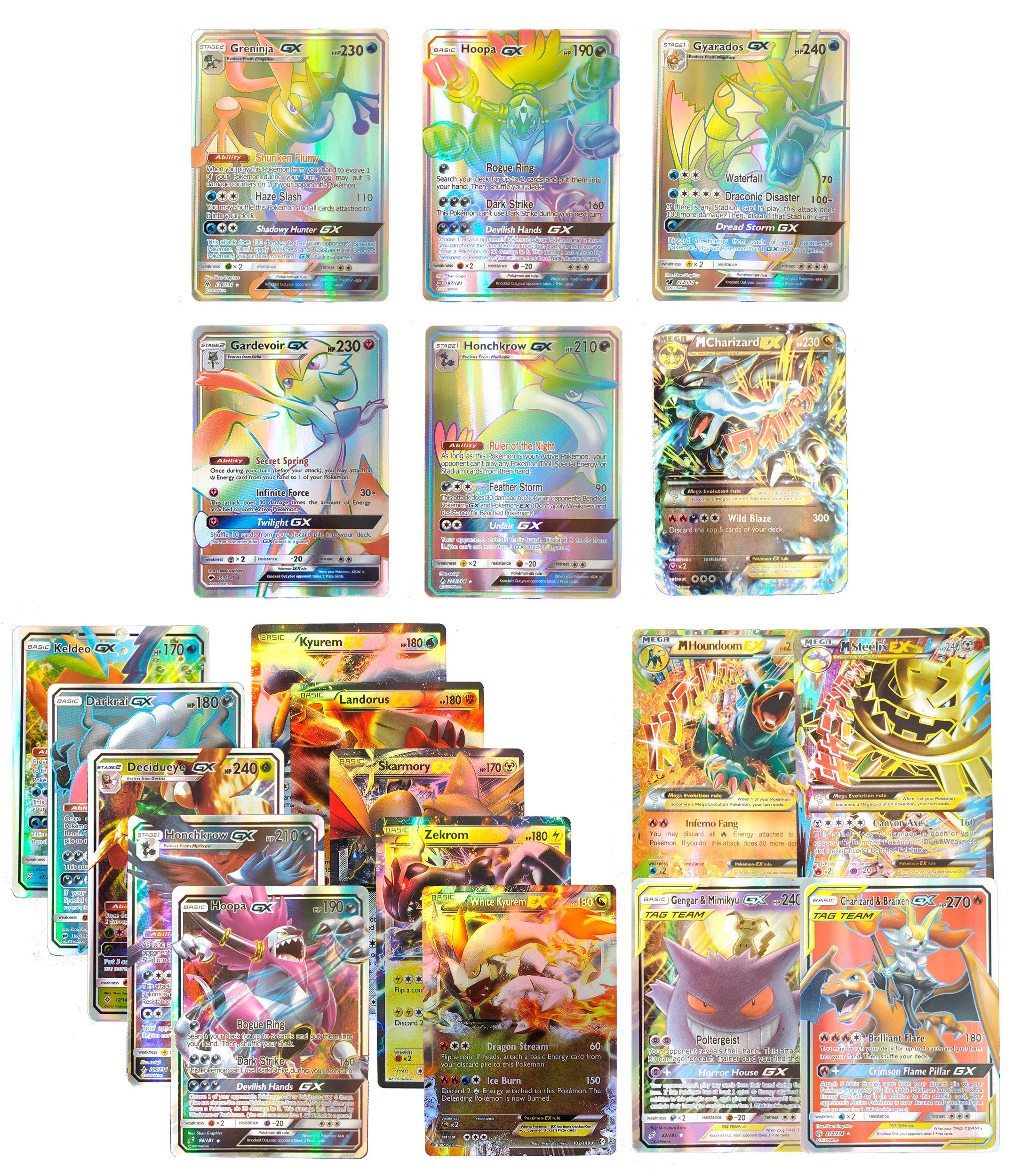 Buy GX Gold Card Greninja Gyarados Hoopa with Tag Team GX Cards, Mega