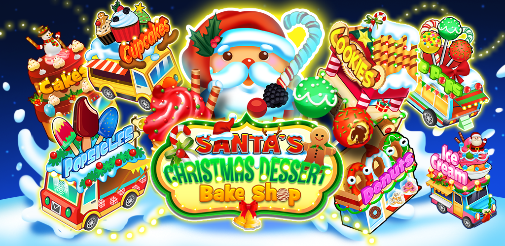 Santa Christmas Dessert Bake Shop - Make and Cook Holiday Cake Pops, Xmas Cookies, Chocolate Cake, Donuts, Cupcakes, Ice Cream and Frozen Popsicles