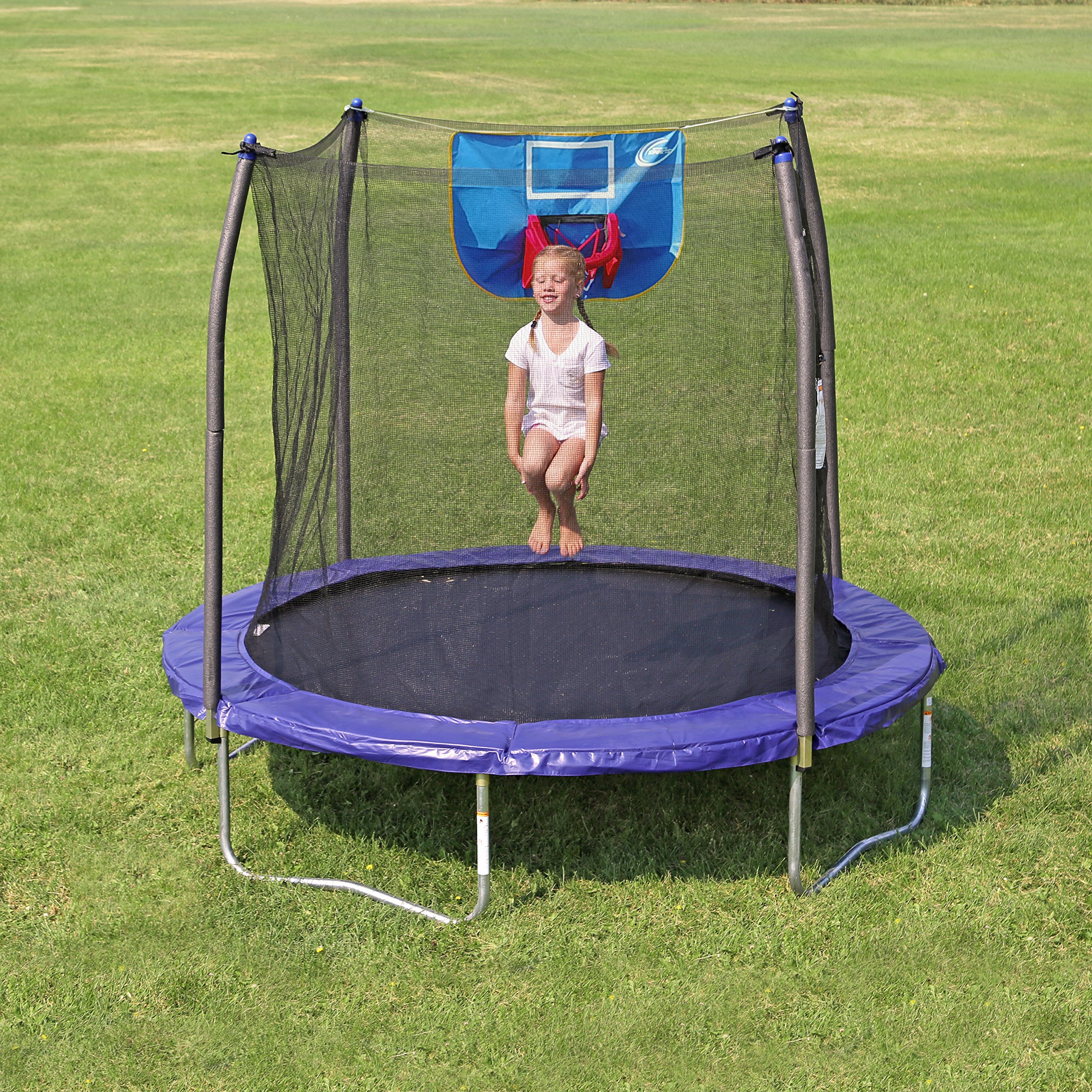 Skywalker Trampolines Jump N' Dunk Trampoline with Safety Enclosure and