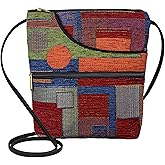 Danny K. Women's Tapestry Bella Purse Crossbody Handbag, Adjustable Cord, Handmade in USA