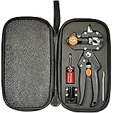Professional Nursery Grafting Tool Knife Set with 2 Extra Sharp Blades, a Phillips Screwdriver and a Wrench, Made for Pruning, Strong and Easy to Use &ndash; Black, Packed in a Black Bag